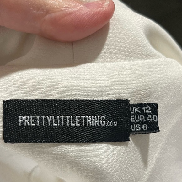 Pretty Little Things White Blazer Dress Gold Buttons, Size 8 - Picture 6 of 15